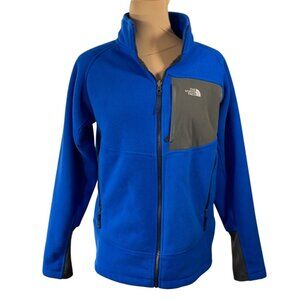 The North Face Boy's Full Zip Jacket Size XL (18/20) Blue Mock Neck